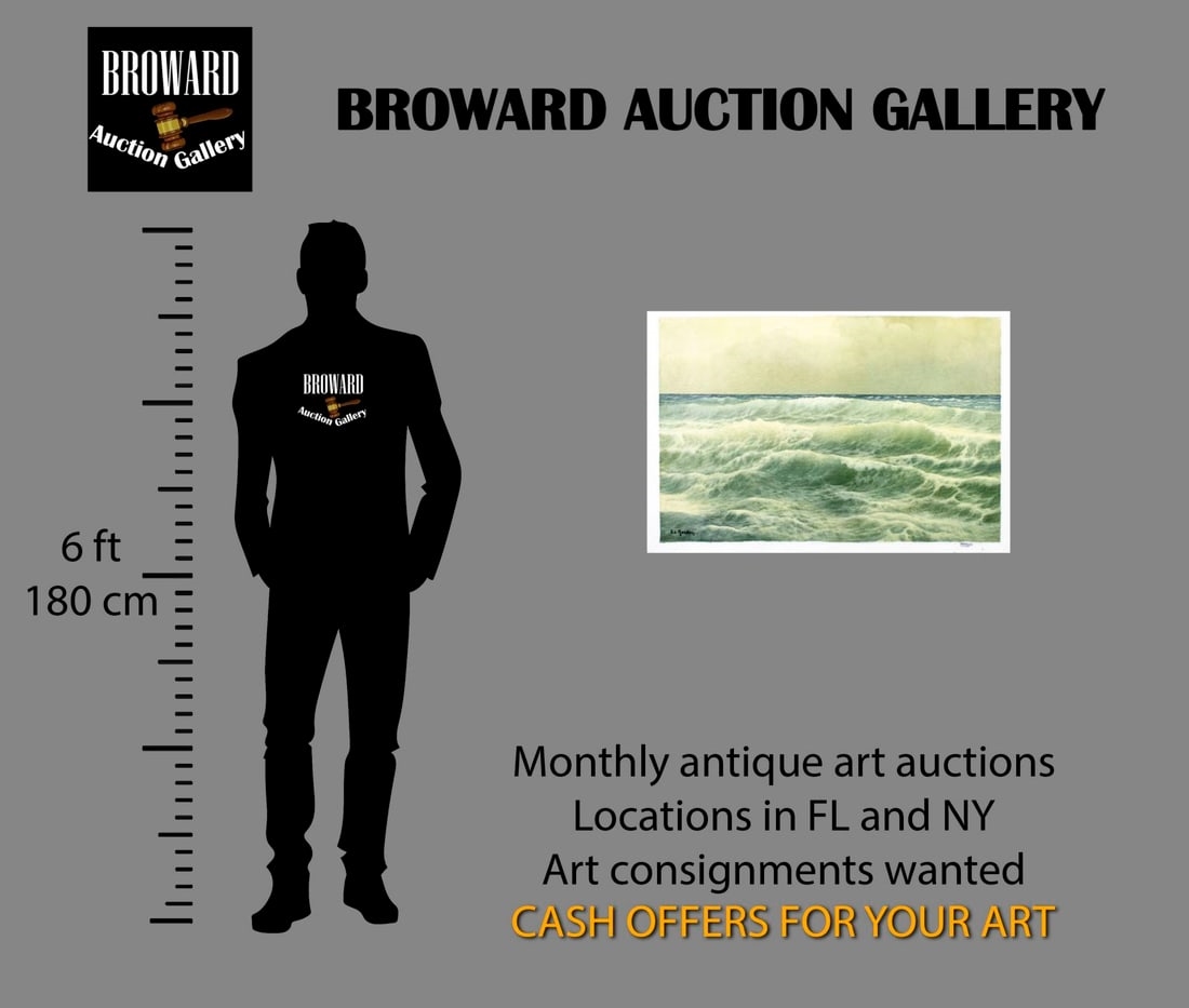 Artwork by Edouard Mandon, Seascape, Made of oil on canvas