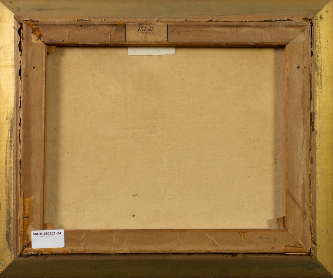 Artwork by Luigi Cergoli, Coastal Town Landscape, Made of oil on canvas