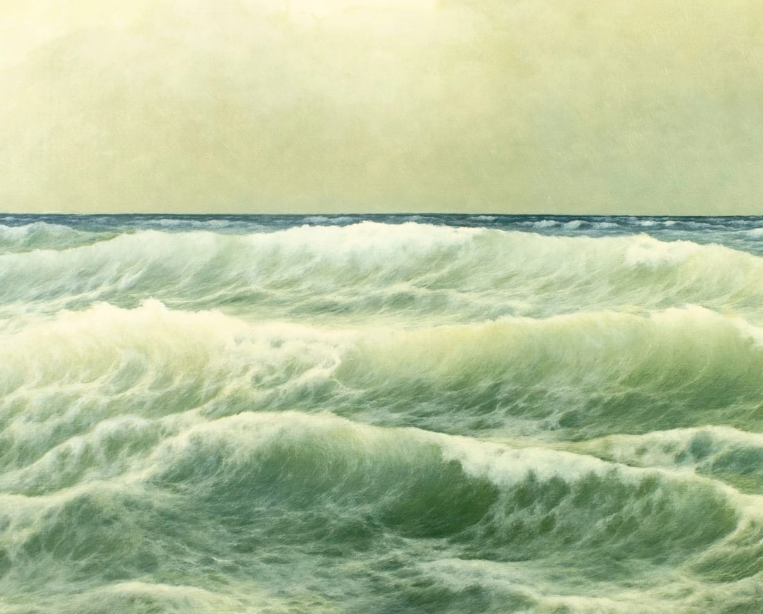 Artwork by Edouard Mandon, Seascape, Made of oil on canvas