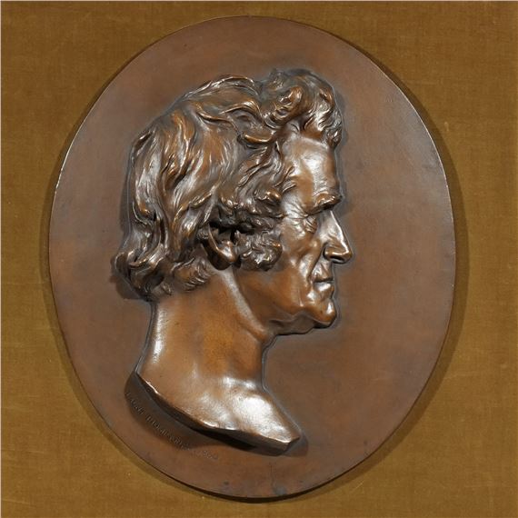 Launt Thompson | Portrait plaque of a man, 1860 (1860) | MutualArt