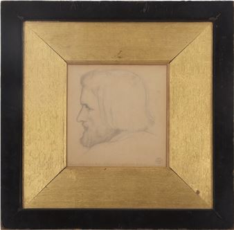 Head portrait of Edward Burne-Jones as Christ - Dante Gabriel Rossetti