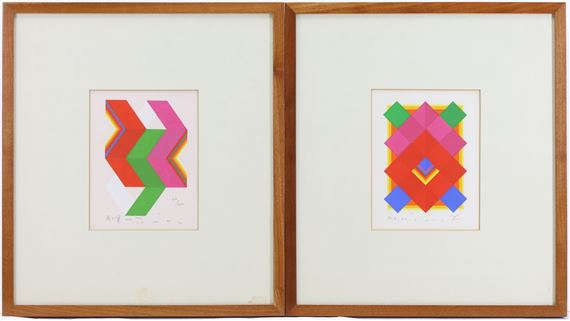 Pair of silkscreens - Fumio Tomita