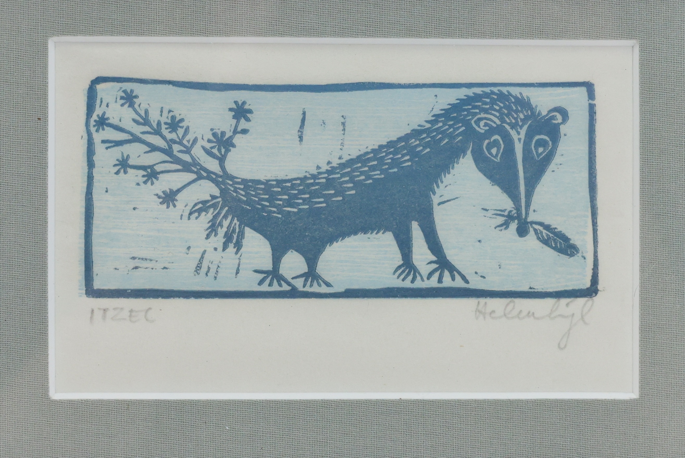 Artwork by Helen Siegl, ITZEC, Made of Woodblock print