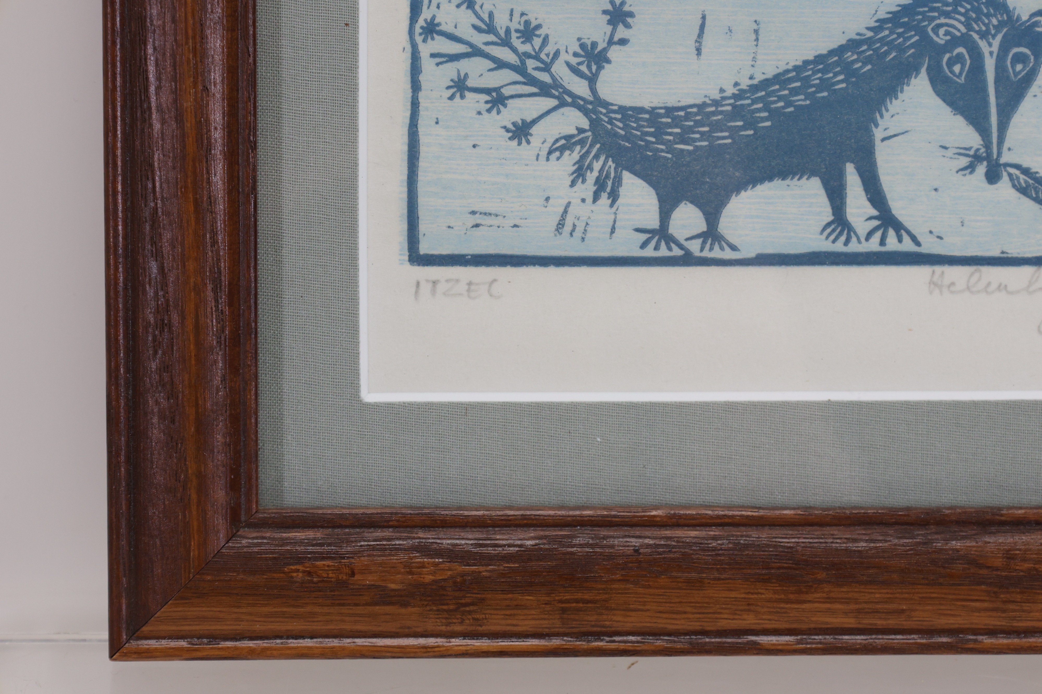 Artwork by Helen Siegl, ITZEC, Made of Woodblock print