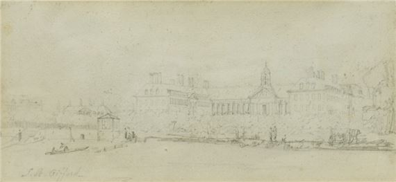 'A Study of Royal Hospital Chelsea in London' - Sanford Robinson Gifford