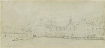 'A Study of Royal Hospital Chelsea in London' - Sanford Robinson Gifford