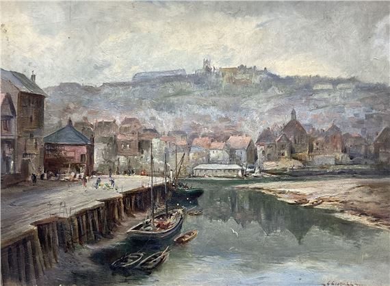 George Goodall | Dock End Whitby (ca. 1926) | MutualArt