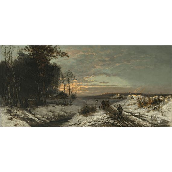 Returning from the hunt in winter - Conrad Wimmer
