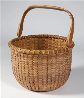 Round Open Swing Handle Nantucket Basket - Sherwin Boyer