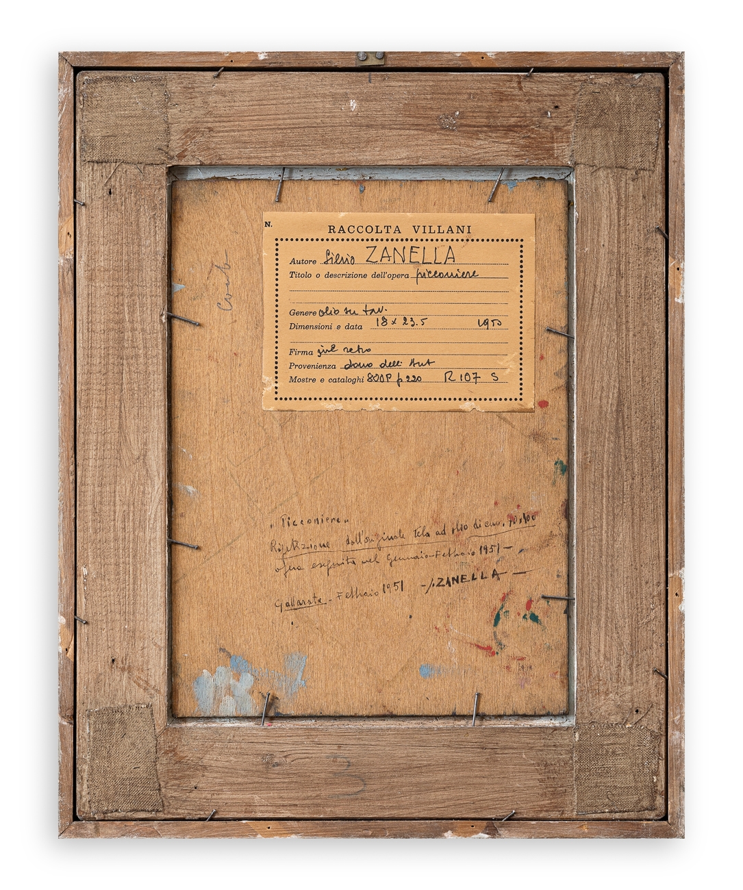 Artwork by Silvio Zanella, Picconiere, Made of olio su tavola