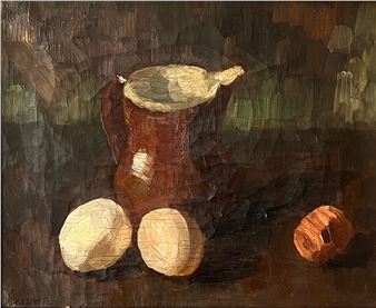 Still Life with jug and fruit - Albert Huyot