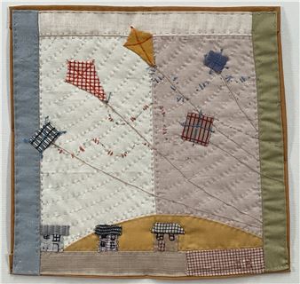 洋書　キルト★Janet Bolton★英国　ファブリックアート作家 パッチワークフォークアート: アップリケとキルティングで描く