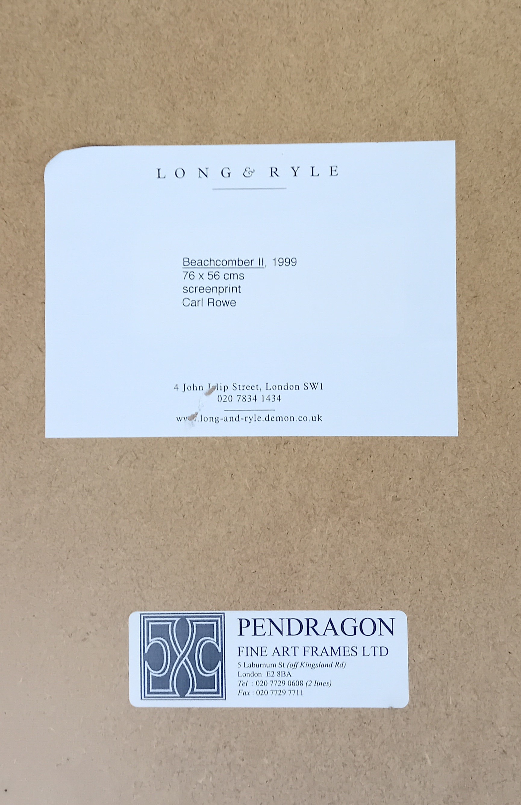 Artwork by Carl Rowe, Beachcomber ll, Made of Screenprint