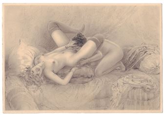 Erotic drawing - Stepan Stepanovich Rozhankovsky