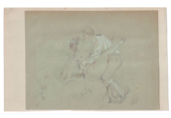 Erotic drawing by Stepan Stepanovich Rozhankovsky, First half of the 20th century