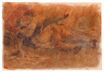 Erotic drawing - Stepan Stepanovich Rozhankovsky