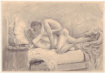 Erotic drawing - Stepan Stepanovich Rozhankovsky