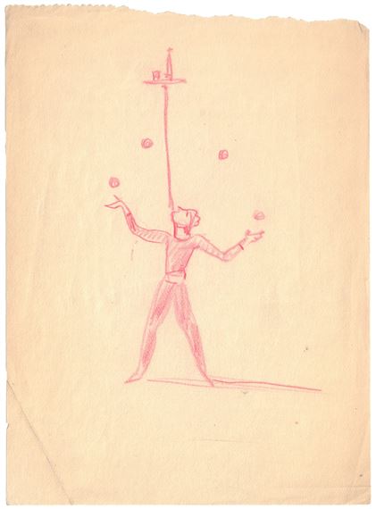 Four drawings. Acrobats and dancers - Maria Aleksandrovna Lagorio