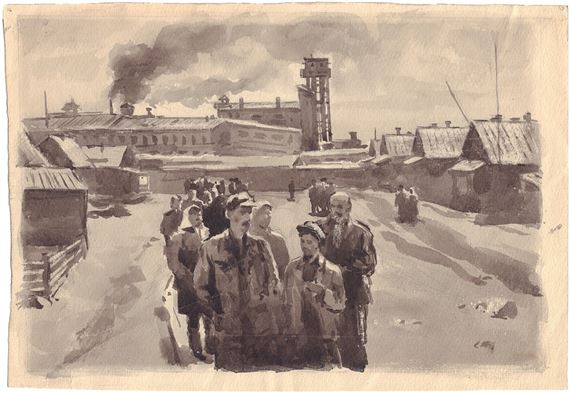 Genre scene by Orest Georgievich Vereisky, 1946