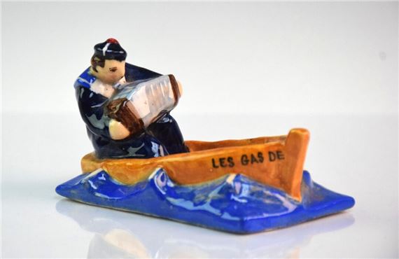 Marin à l'accordéon dans sa barque - Jim Sevellec