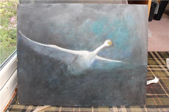 a group of around 22 unframed paintings