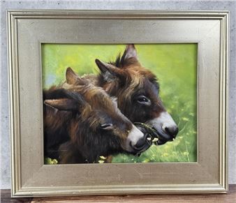Pastel Donkey Drawing - Jerri Shrader