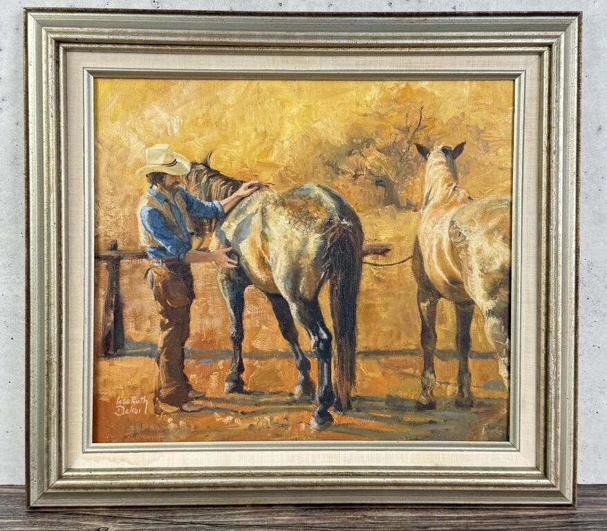 Artwork by Lesa Delisi, Texas Morning, Made of Oil Painting