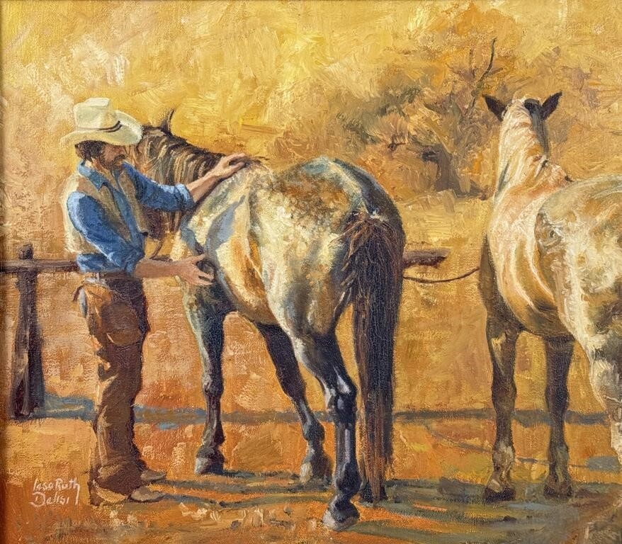 Artwork by Lesa Delisi, Texas Morning, Made of Oil Painting