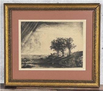 The Landscape with the Three Trees - Rembrandt van Rijn