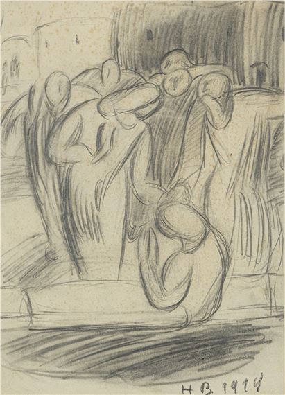 Mourning women by Hans Breinlinger, 1919