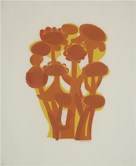 Roter Strauß by HAP  Grieshaber, 1971