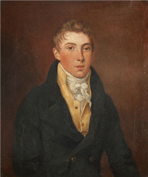 Edward Bird | A portrait of a young man (Circa 1817) | MutualArt