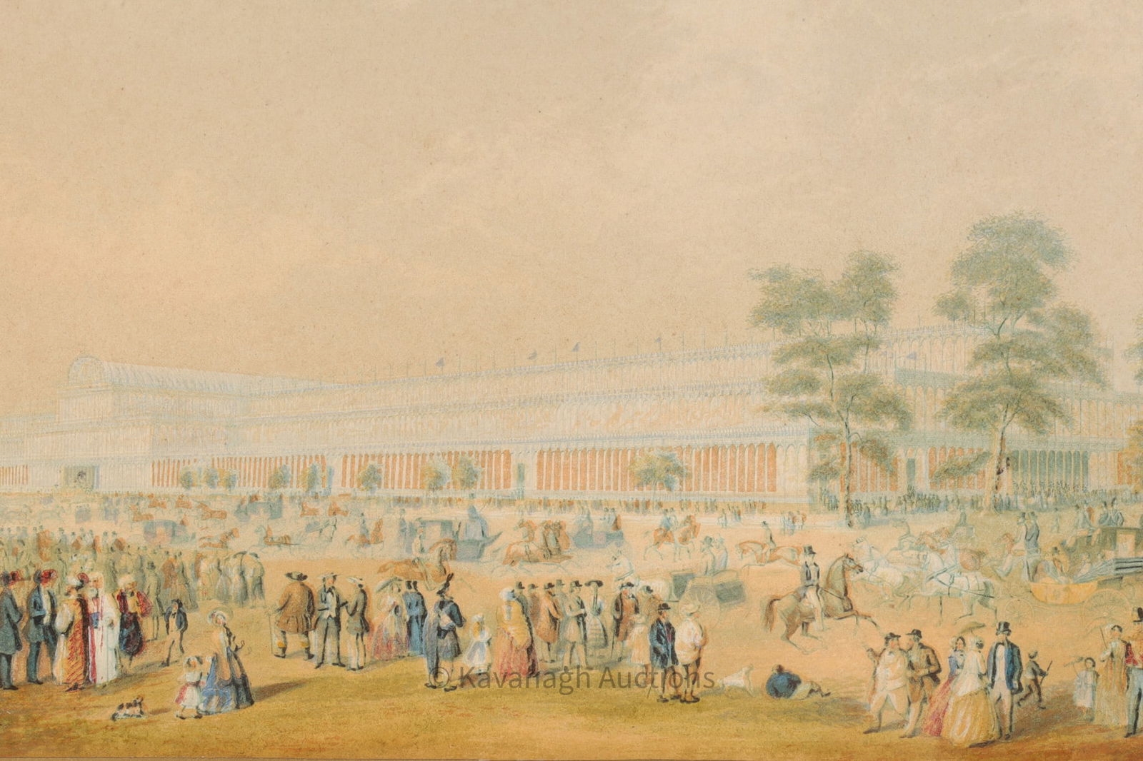 George Baxter | George Baxter Print The Great Exhibition Exterior (1851 ...