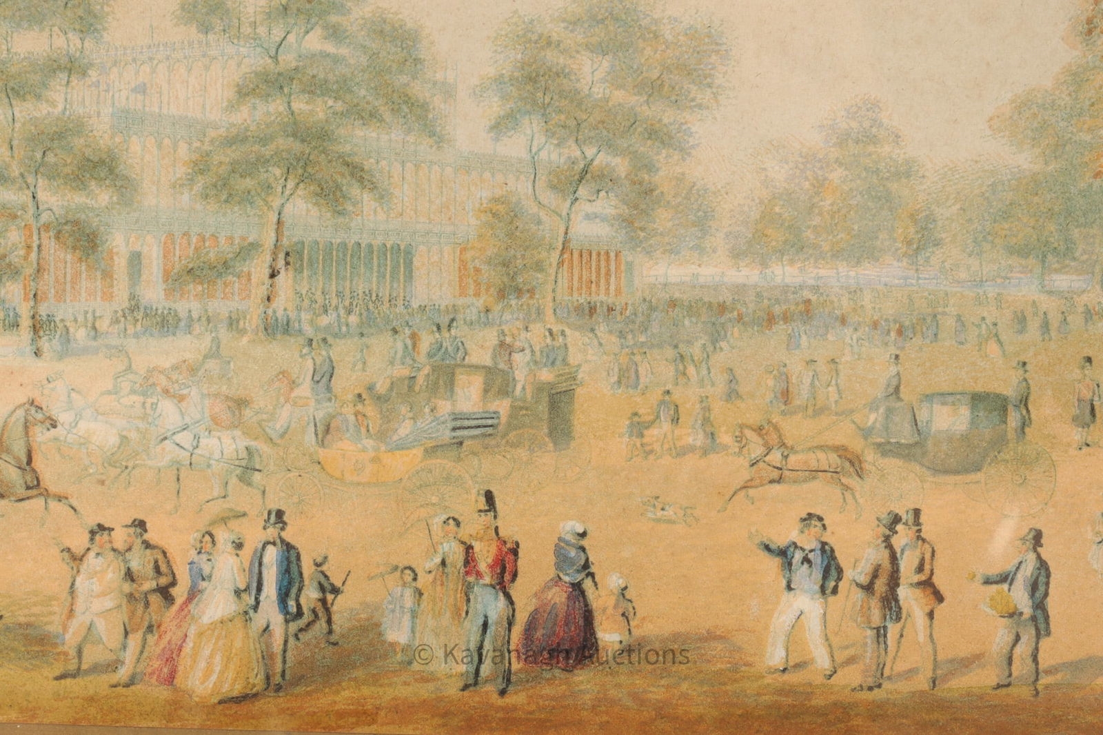 George Baxter | George Baxter Print The Great Exhibition Exterior (1851 ...