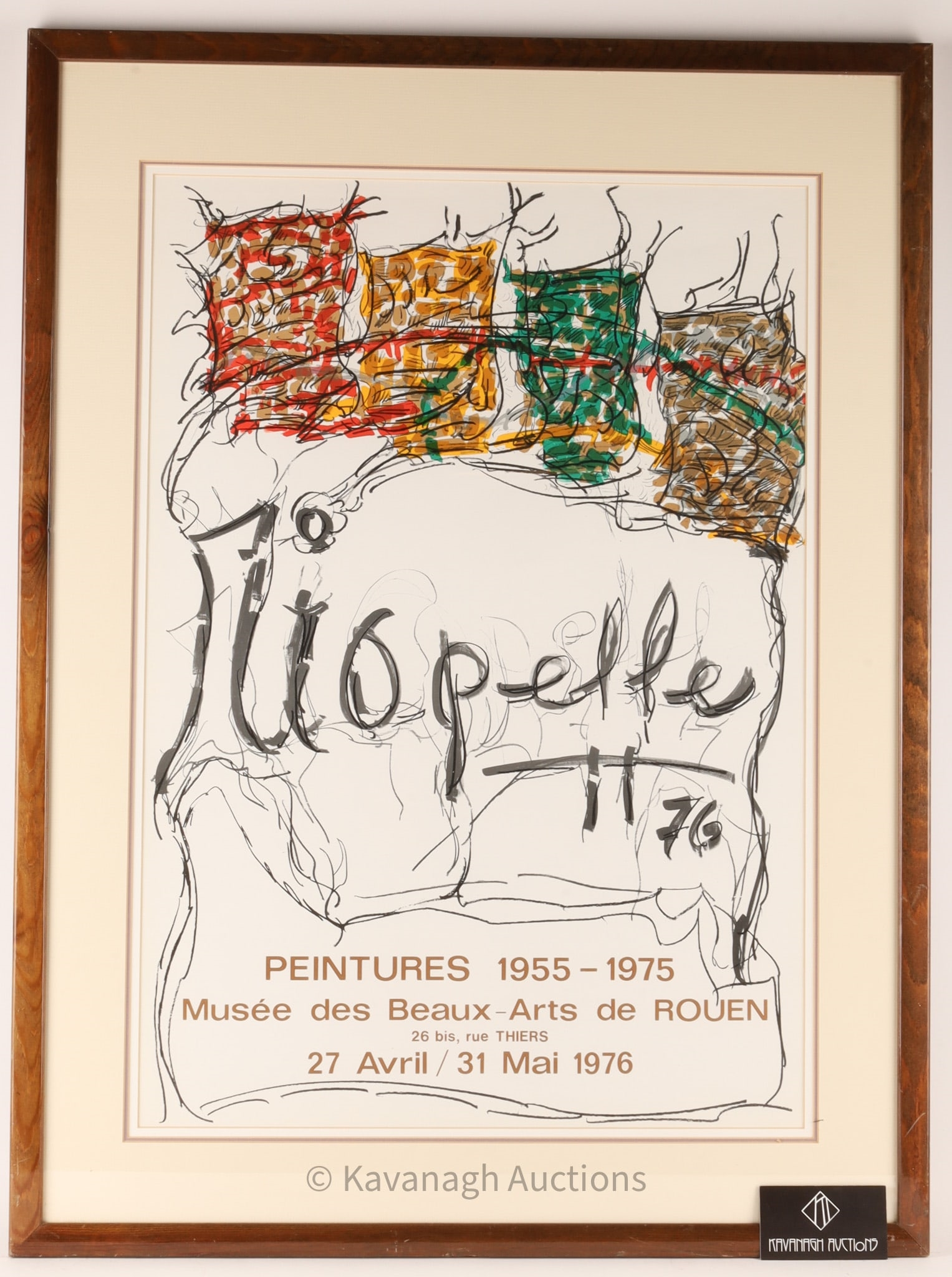 Jean-Paul Riopelle | Jean-Paul Riopelle Exhibition Poster Rouen 1976 ...