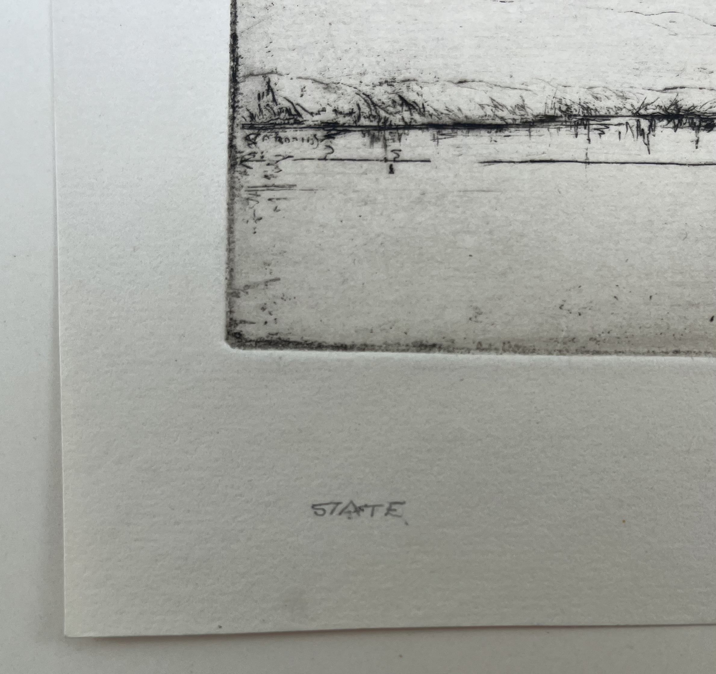 Artwork by William Palmer Robins, The Punt, Made of Drypoint etching