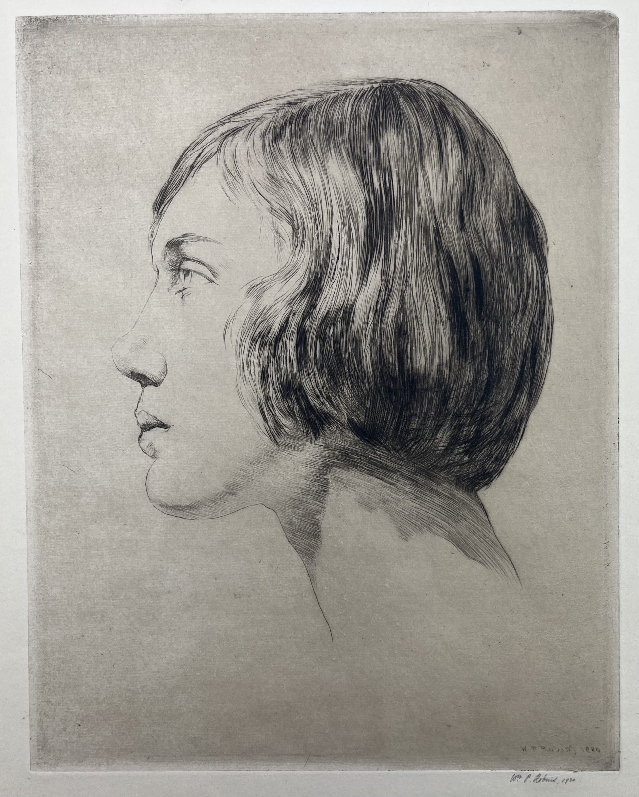 Artwork by William Palmer Robins, Thea Kennedy, Made of Drypoint etching