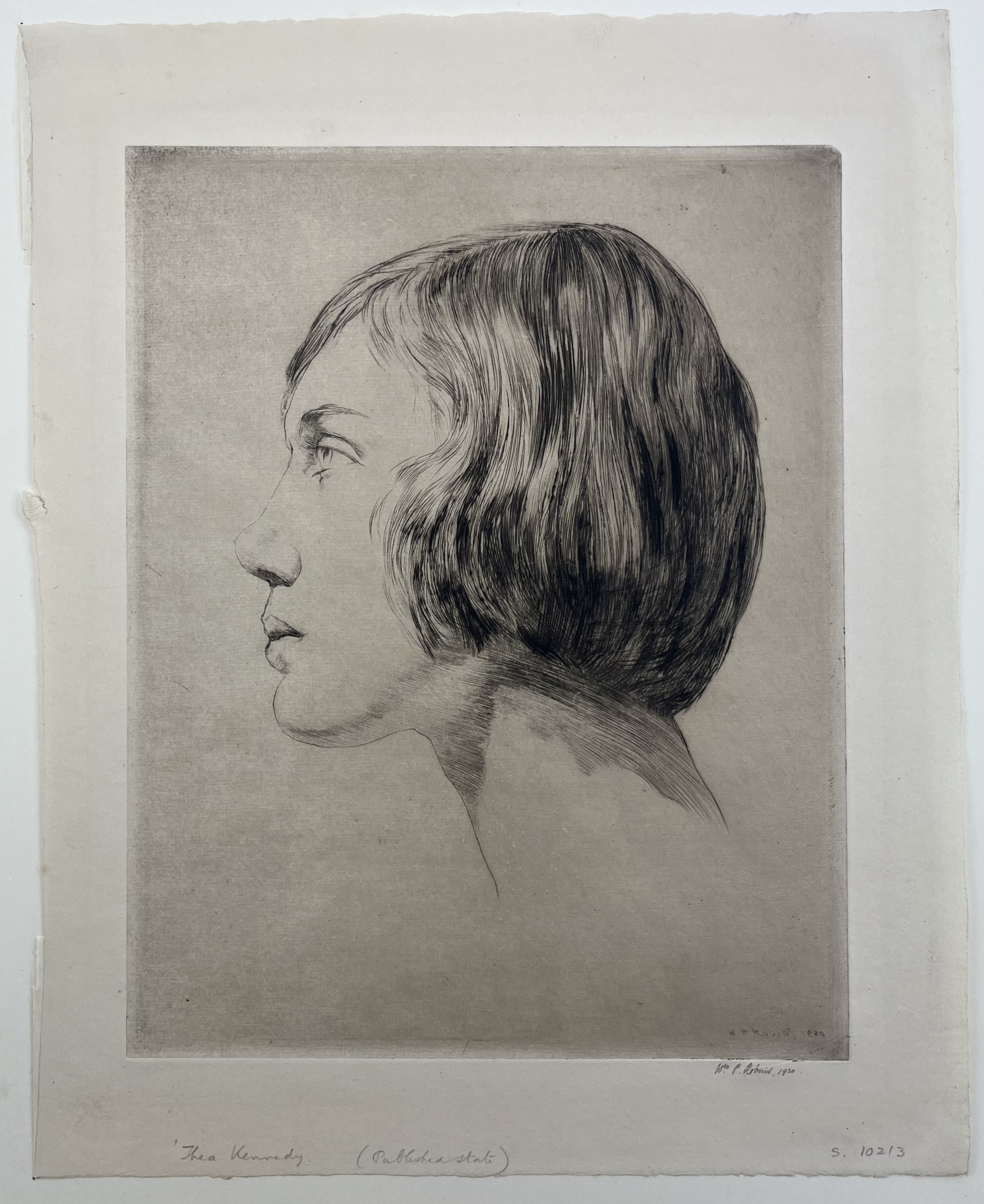 Artwork by William Palmer Robins, Thea Kennedy, Made of Drypoint etching