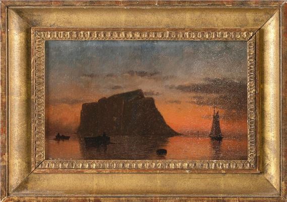 Sunset on the Rock by Lemuel D. Eldred, 1884