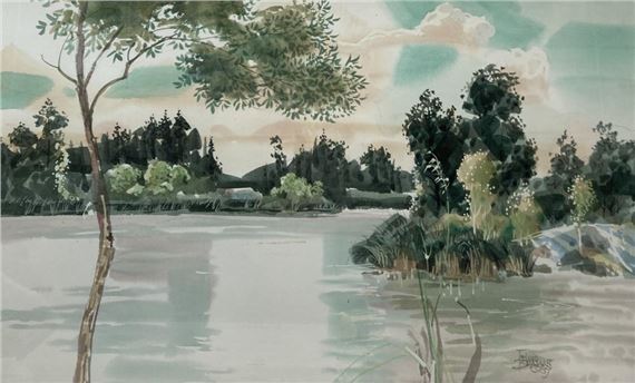 Leland Beaman (1933) Watercolor On Paper - Leland D. Beaman