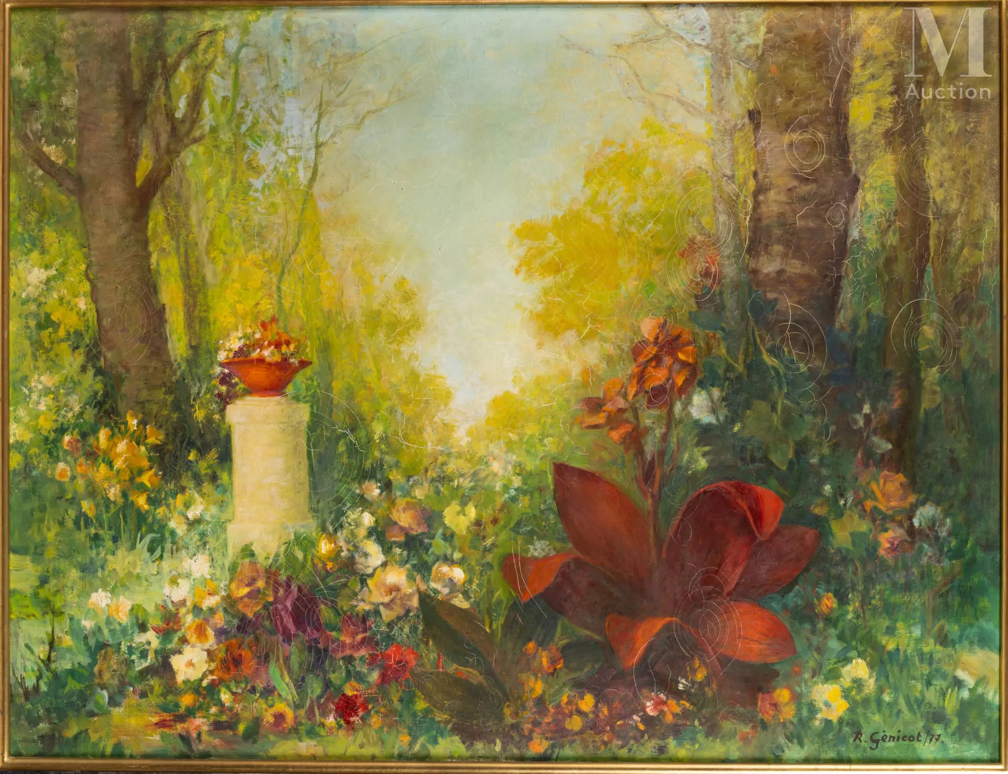 Artwork by Robert Génicot, Jardin imaginaire, Made of Oil on original canvas