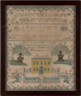 NEEDLEWORK SAMPLER WROUGHT BY DESIRE E. DAMMEN - Desire E. Dammen