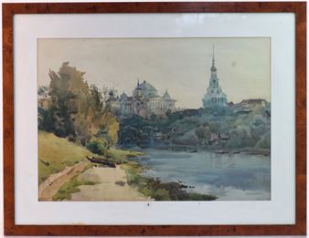 Torjok, vue du monastère des Saints-Boris-et-Gleb - Sergei Kuzmich Frolov