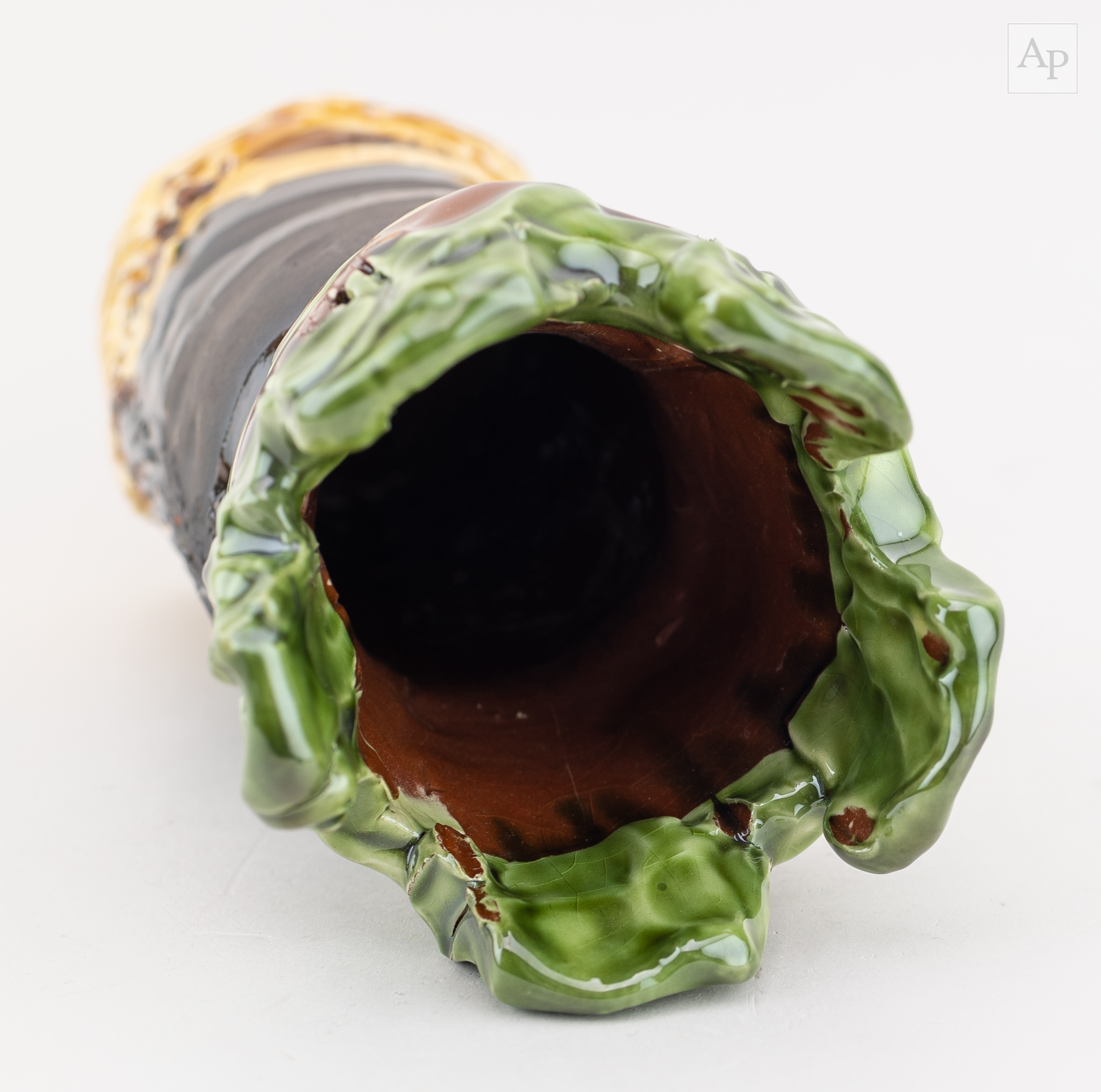 Dylan Bowen | a cylindrical slip decorated earthenware vase with ...
