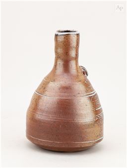 a lugged salt glazed bottle - John Jelfs