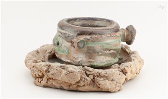 a very large wood fired stoneware cup and saucer - Ben Brierley