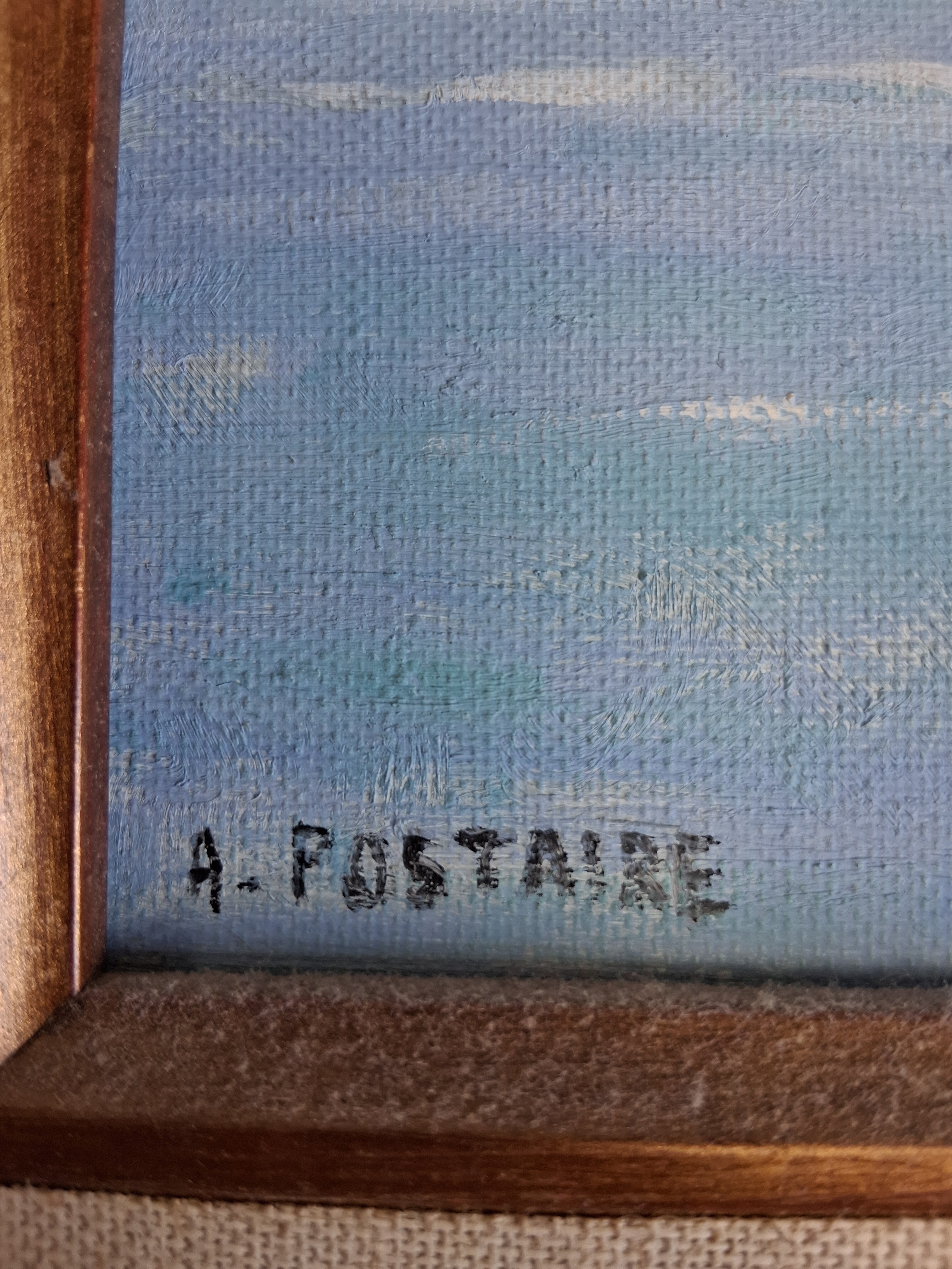André Postaire | a 20th century oil on canvas depicting moored sailing ...