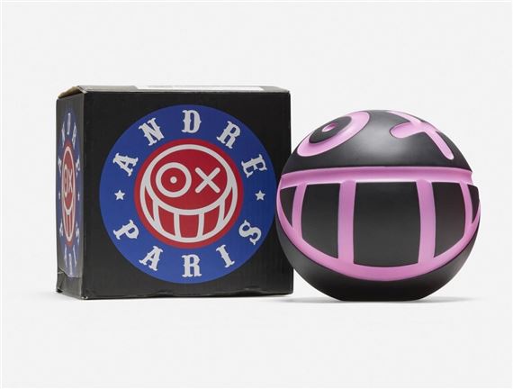 Andre Saraiva x Medicom Toy - Mr. A Vinyl Ball - Black/Pink - Small Size