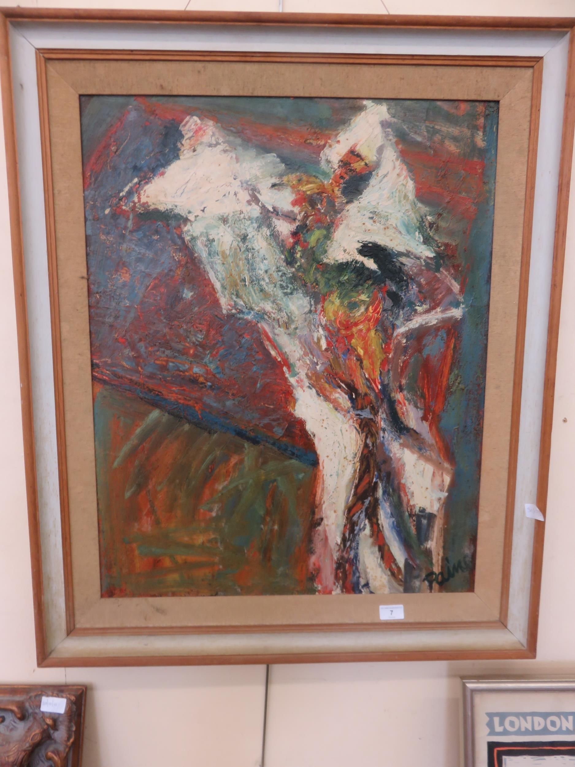 Artwork by Stanley Paine, Large Framed Abstract Oil Painting, Made of Oil Painting