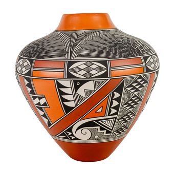 A Roberta H. Trujillo (b. 1951) Acoma Pueblo polychrome pottery vessel - Roberta Howeya Trujillo